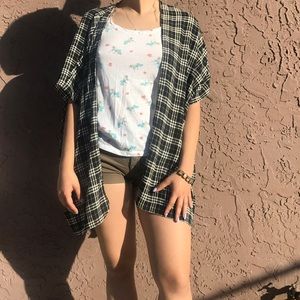 Plaid Lightweight Cardigan